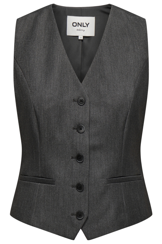 ONLIRIS-HATTIE WAISTCOAT TLR NOOS 15331287 DARK GREY MELANGE